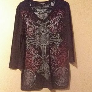 Black shirt with cross